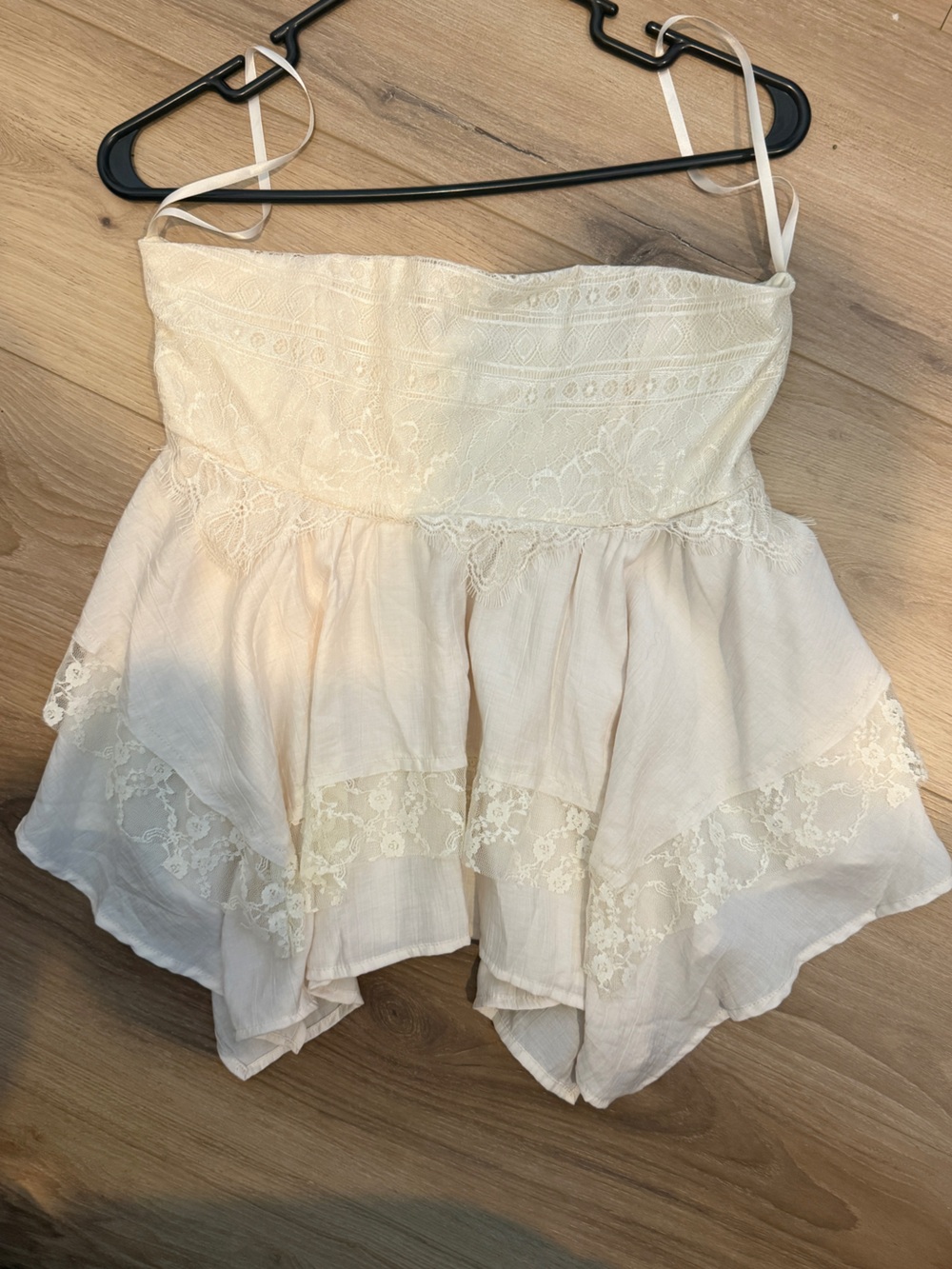 Altar'd State Cream Lace Tiered Camisole Top